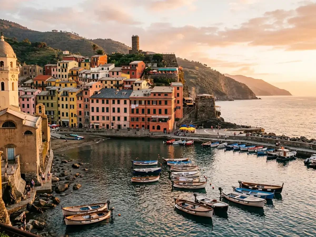 A quiet harbour town on the coast