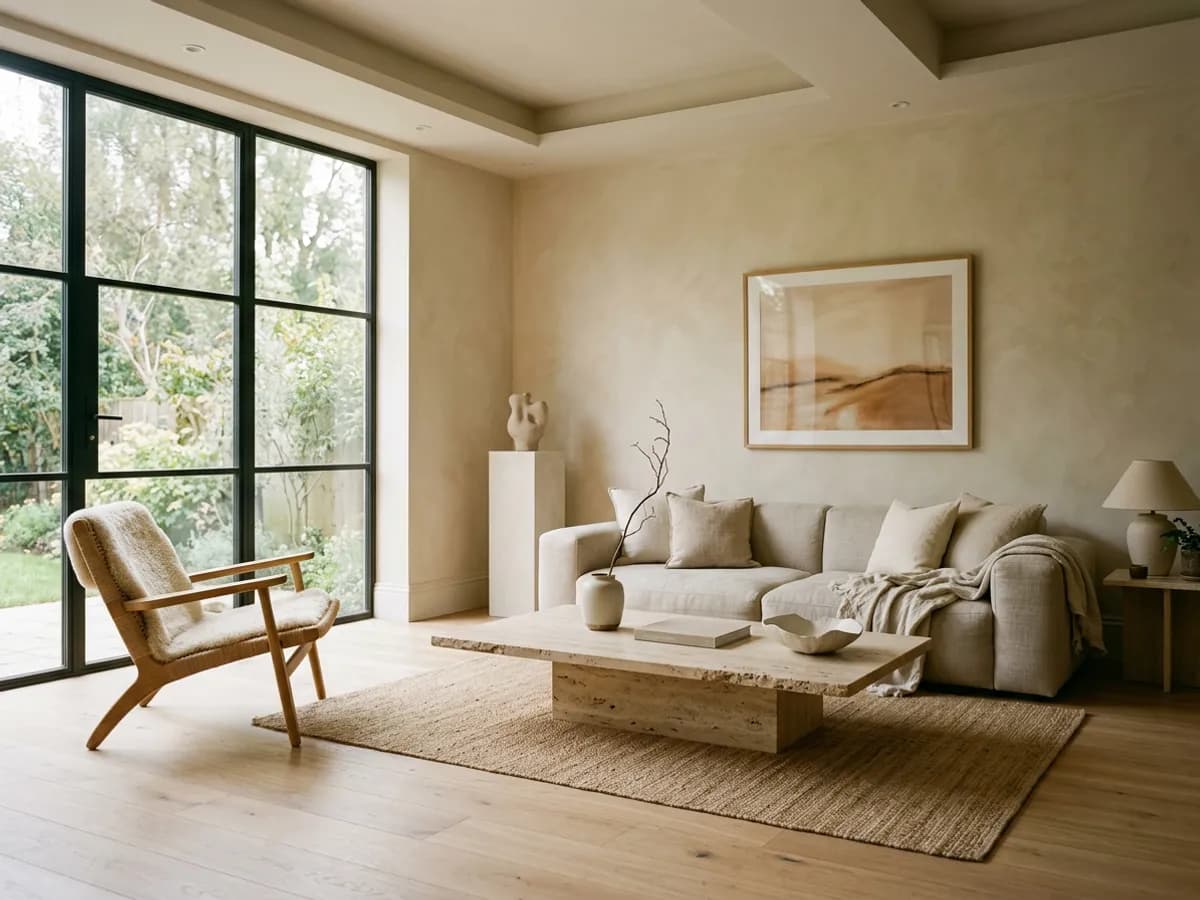 A living room interior, from the Halden & Co. concept studio site
