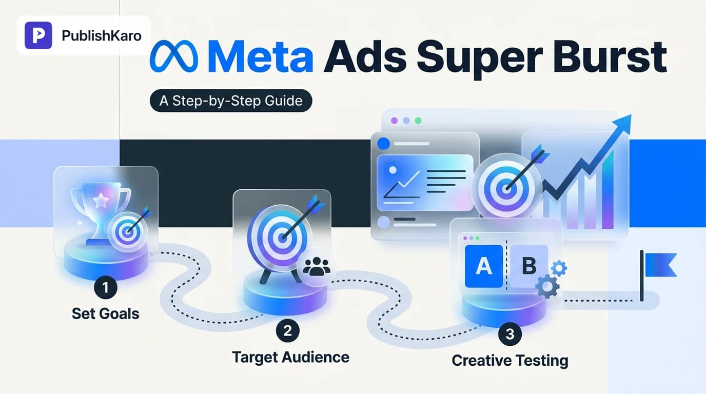 Digital marketer analyzing a high-velocity Meta Ads Manager performance dashboard during a super burst campaign.