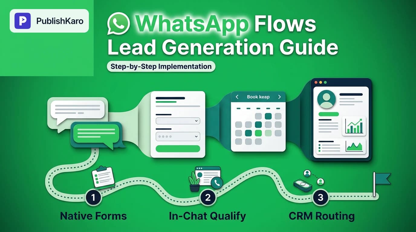 A smartphone interface displaying a WhatsApp Flow lead capture form alongside a business qualification pipeline.
